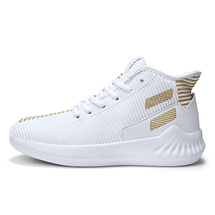 China Maker High Quality Custom Logo New Fashion Styles Knitted Sneaker Men Basketball Ball Shoes